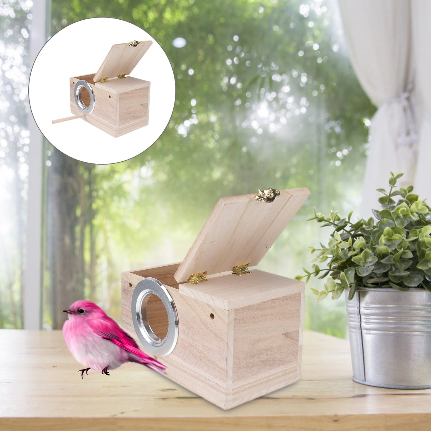 Parakeet Nesting Box Cockatiel Nesting Box, Wooden Bird House for Cockatiel Lovebirds