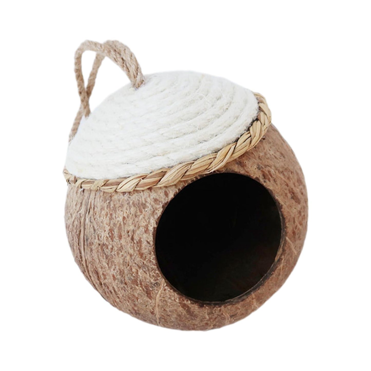 perfeclan Coconut Shell Birds Nest, Hanging Bird House, Outside Birds Hut,Small Animals House, Bird Cage for Budgies Parakeet Canary