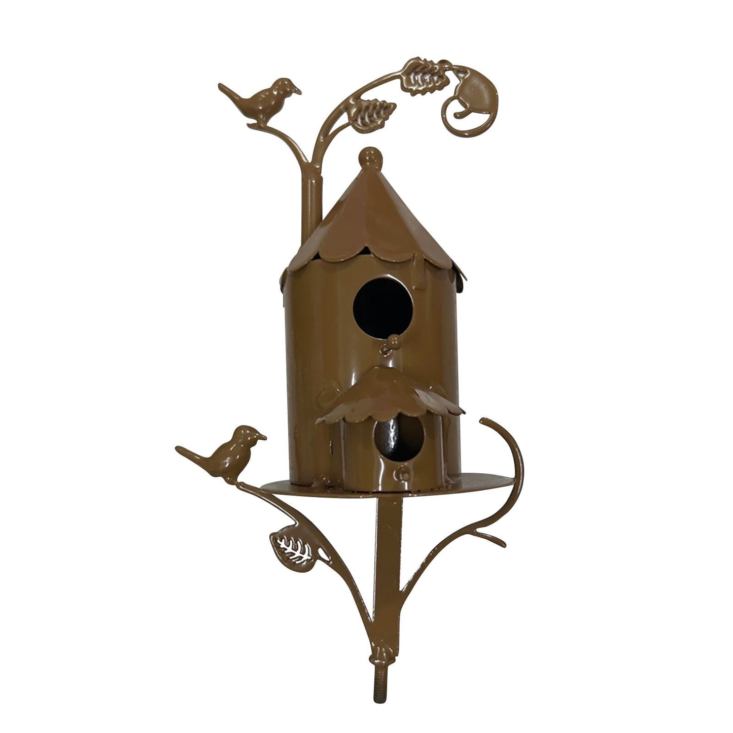 Metal Bird House for Outdoor, Outside Garden Birdhouse, Birdhouses Stake with Poles, Art Bird House for Outdoors Patio Backyard Decoration