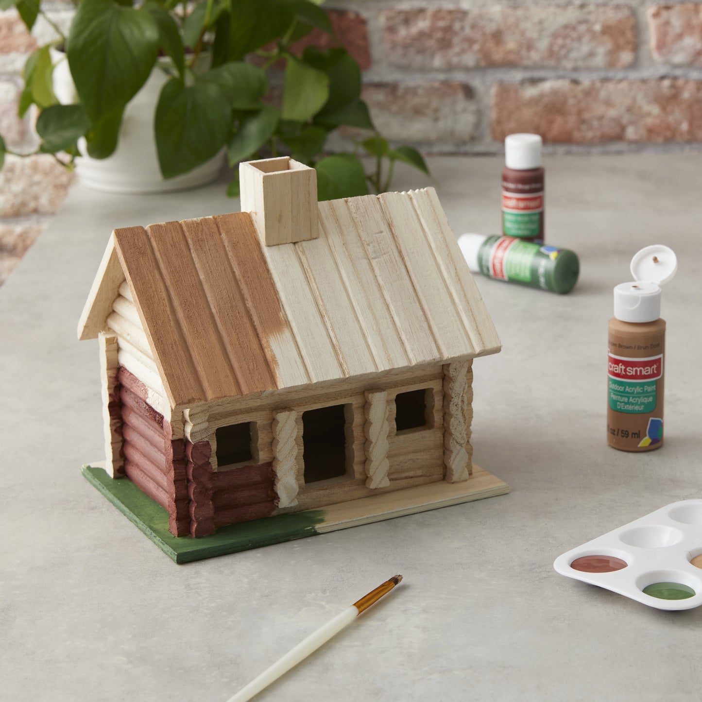 9" Log Cabin Birdhouse by Make Market®