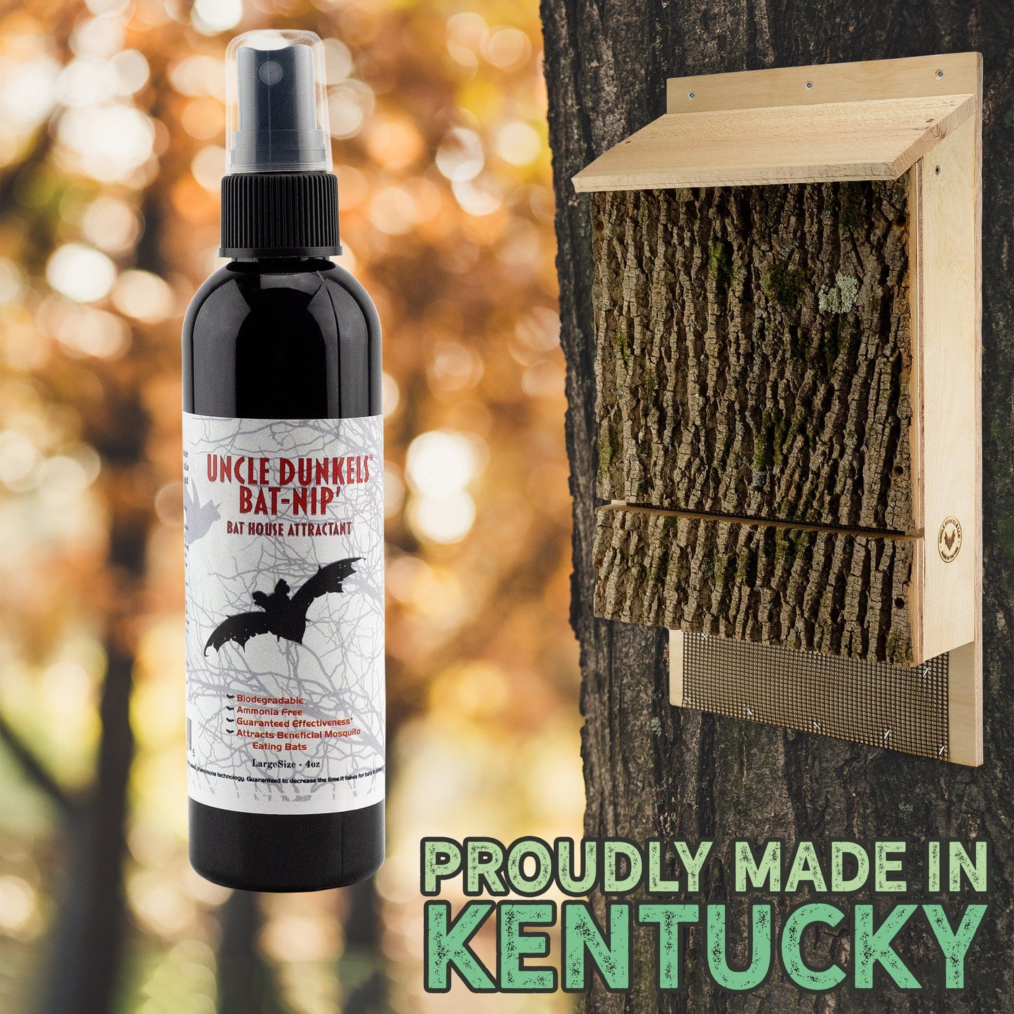 Uncle Dunkels All-Natural Bat-Nip’ Pheromone Spray; 4 Fluid Ounces Bat House Attractant Spray