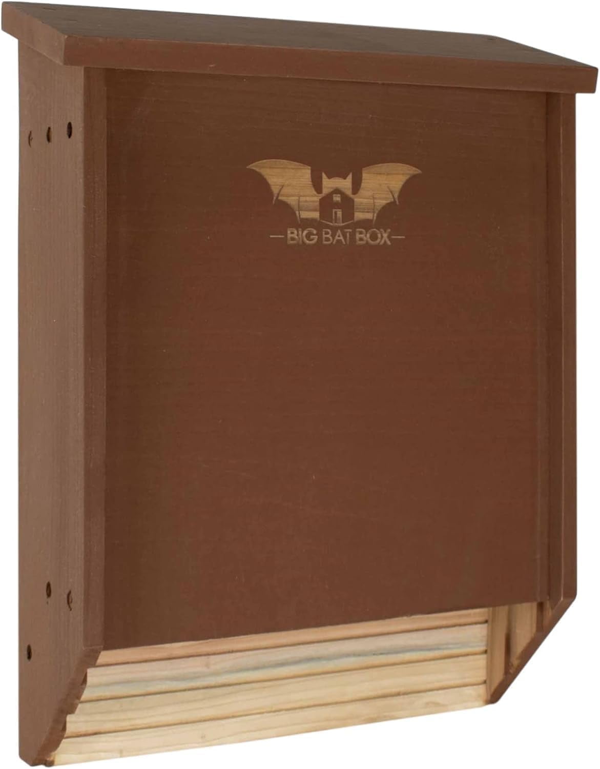 WildYard Premium 2-Chamber Unpainted Wooden Bat Shelter Kit, Multi-color