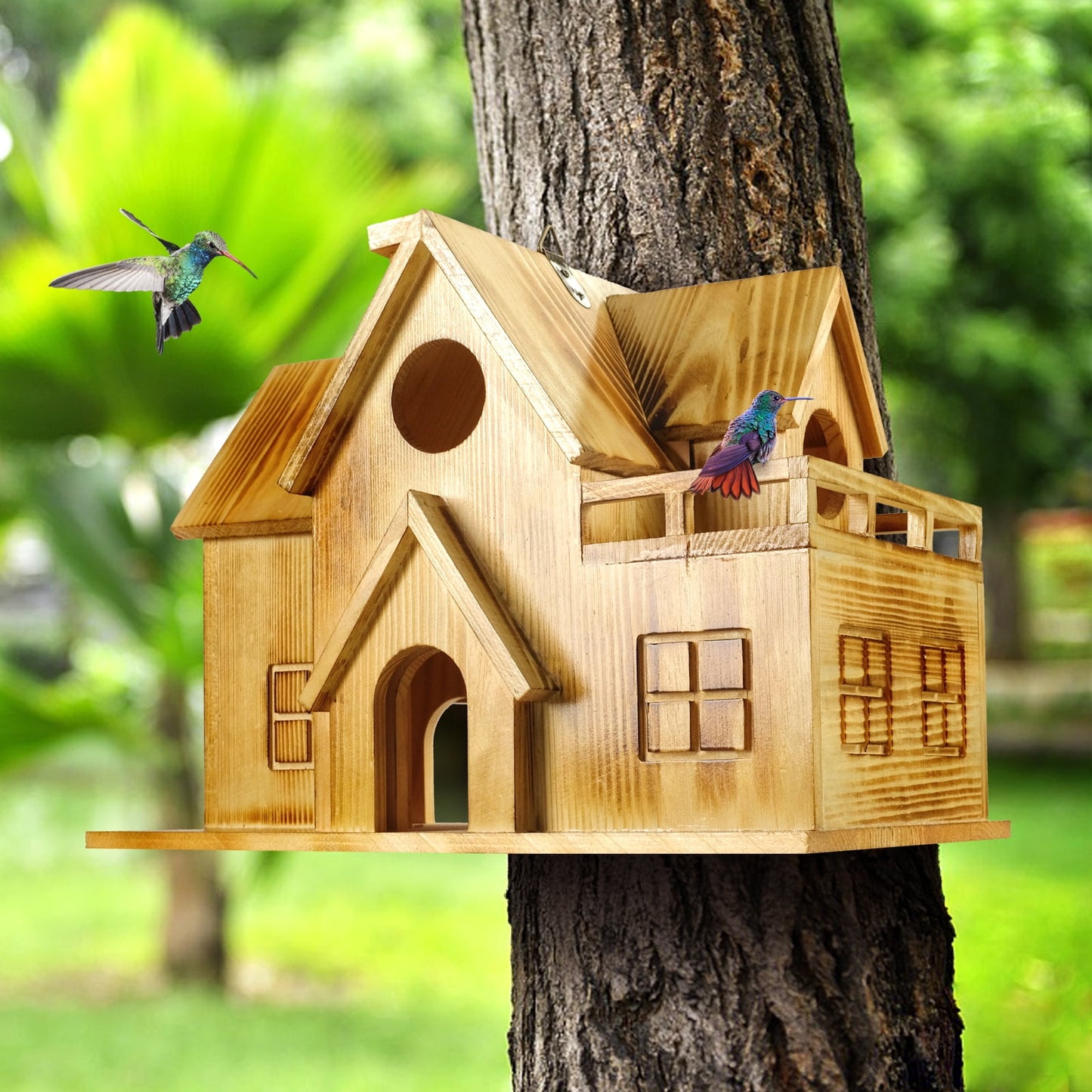 Bird House for Outside - Natural Bird House Handmade