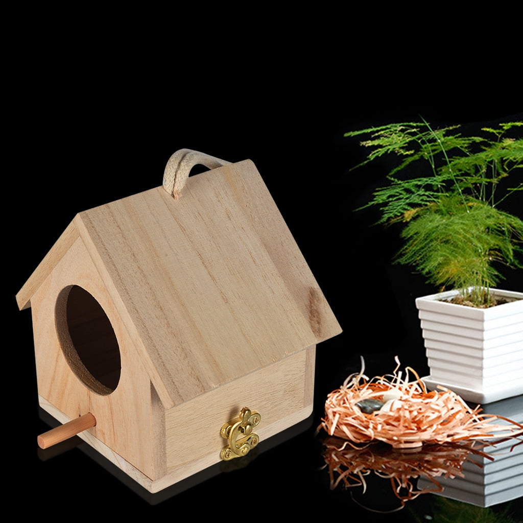 Ausyst Home & Kitchen Large Nest Dox Nest House Bird House Bird House Bird Box Bird Box Wooden Box Clearance