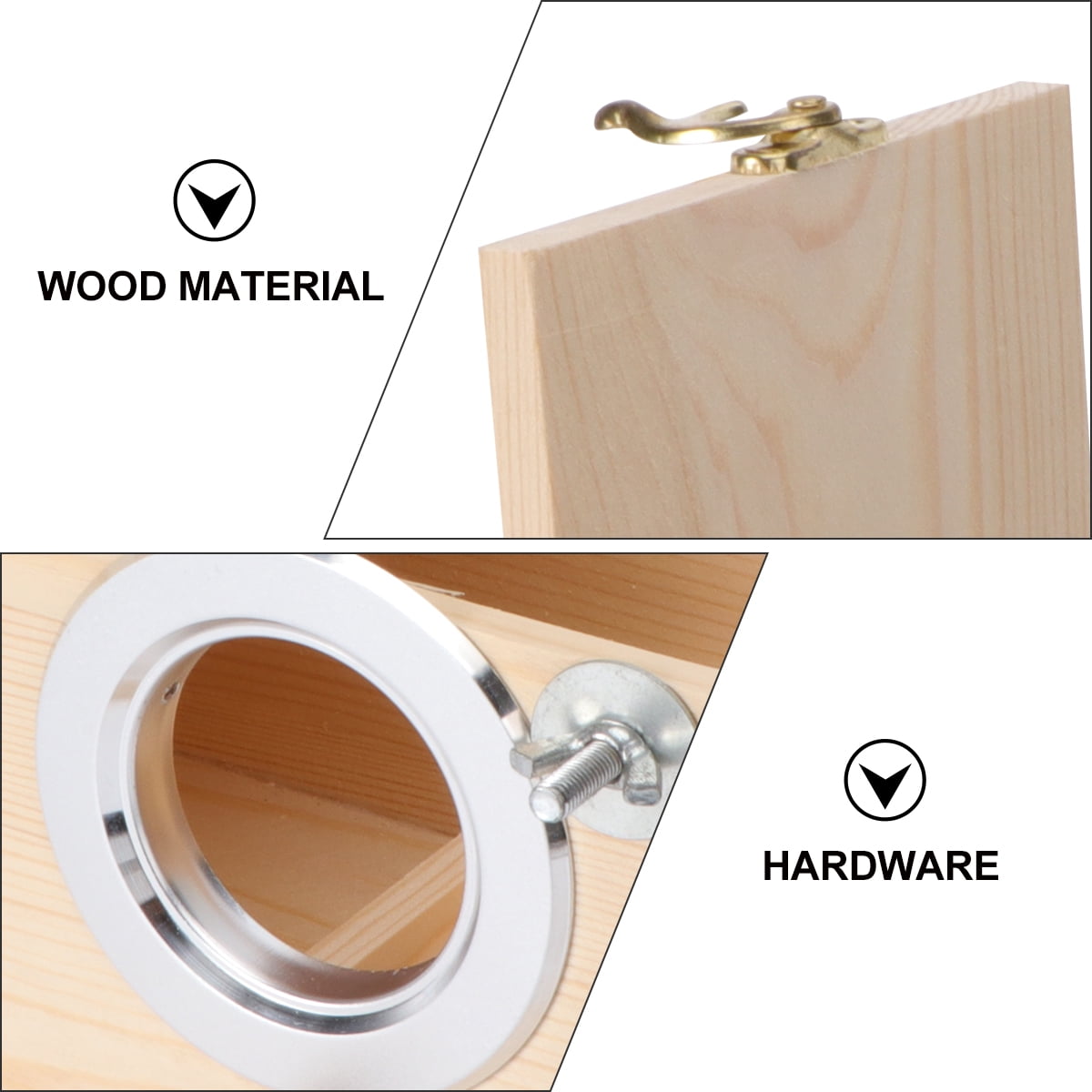 Etereauty Nest Box Bird Birds Nesting Wooden Parakeet House Decoration Nests Cages Boxes Cockatiel Finch Pet Case Breeding