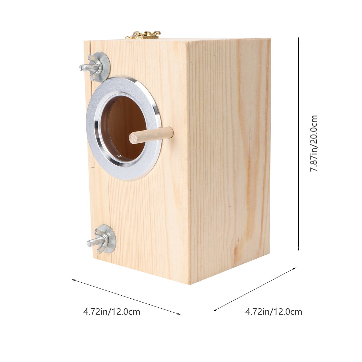Etereauty Nest Box Bird Birds Nesting Wooden Parakeet House Decoration Nests Cages Boxes Cockatiel Finch Pet Case Breeding