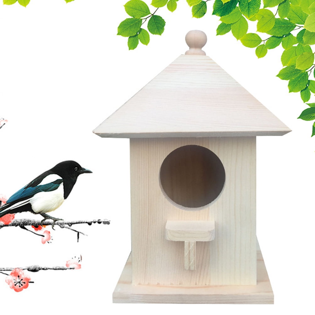 Creative Beige Bird Cage for Small Birds Comfortable Living Place with Plastic Material 7.5 Inch