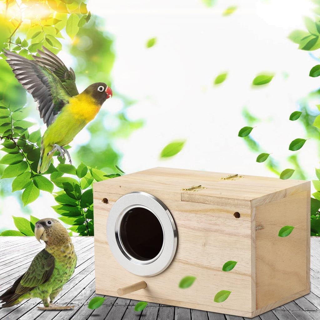 SuoKom Parakeet Ne st Box Bird House Wood Breeding Box for Lovebirds Parrotlets Mating