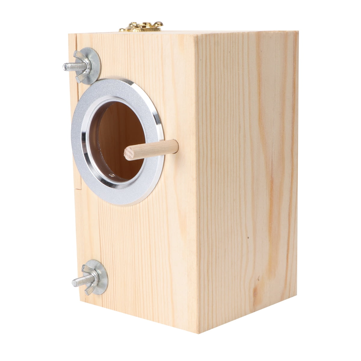 Etereauty Nest Box Bird Birds Nesting Wooden Parakeet House Decoration Nests Cages Boxes Cockatiel Finch Pet Case Breeding