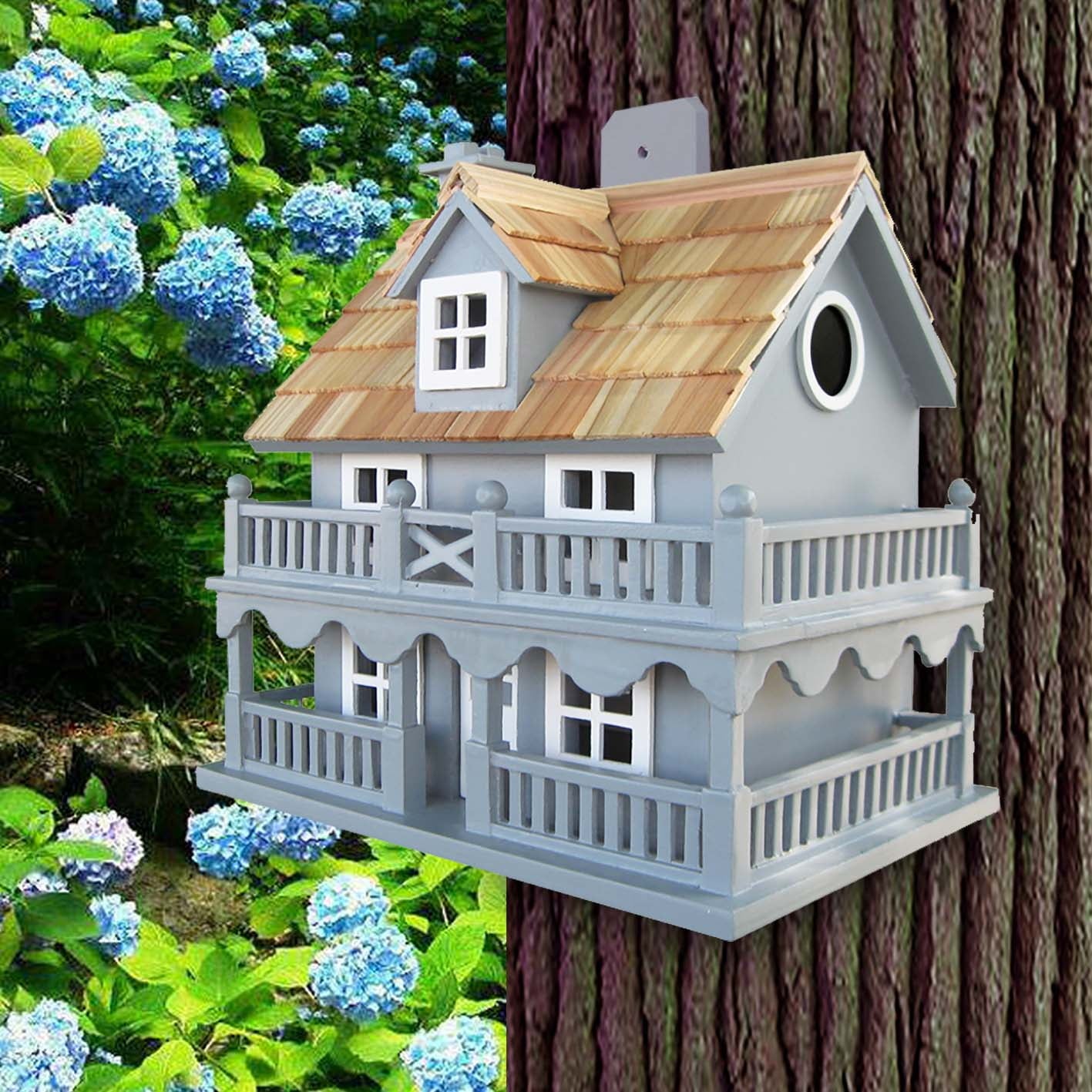 Home Bazaar Novelty Cottage Birdhouse - Blue