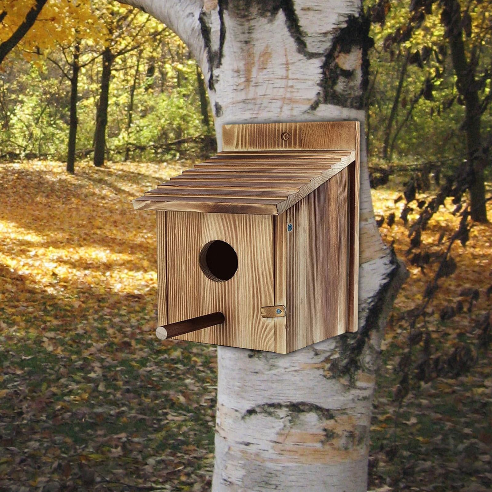 Moyitang Bird House ,Outdoor , Blue Bird House, Hanging Birdhouse Wooden
