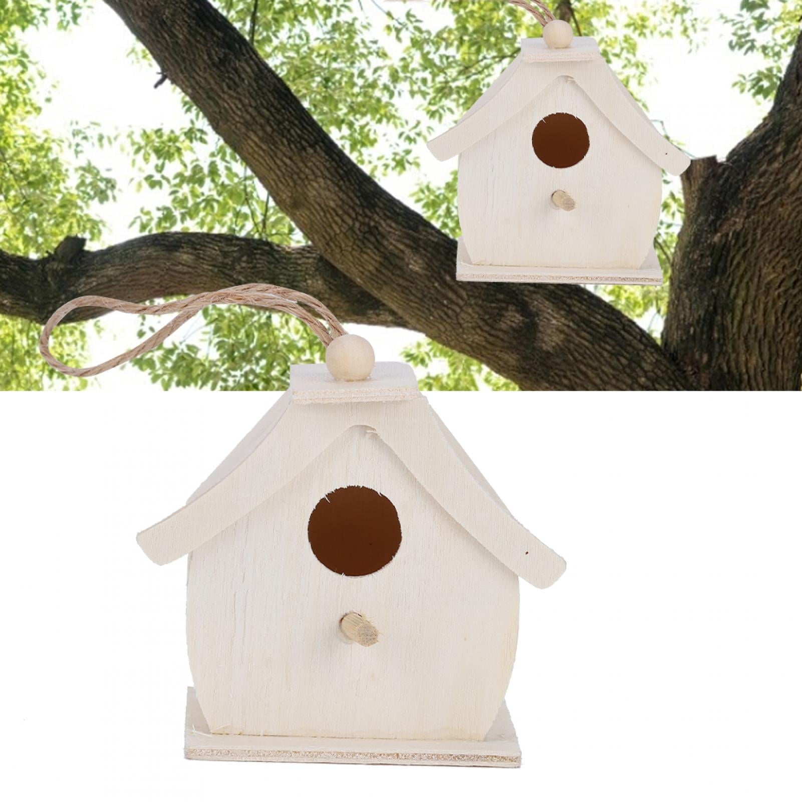 OTVIAP Wooden Bird House, Bird Nests, Platane Wood Outdoor Birdhouse Unique Appearance Designe For Swallows Birds