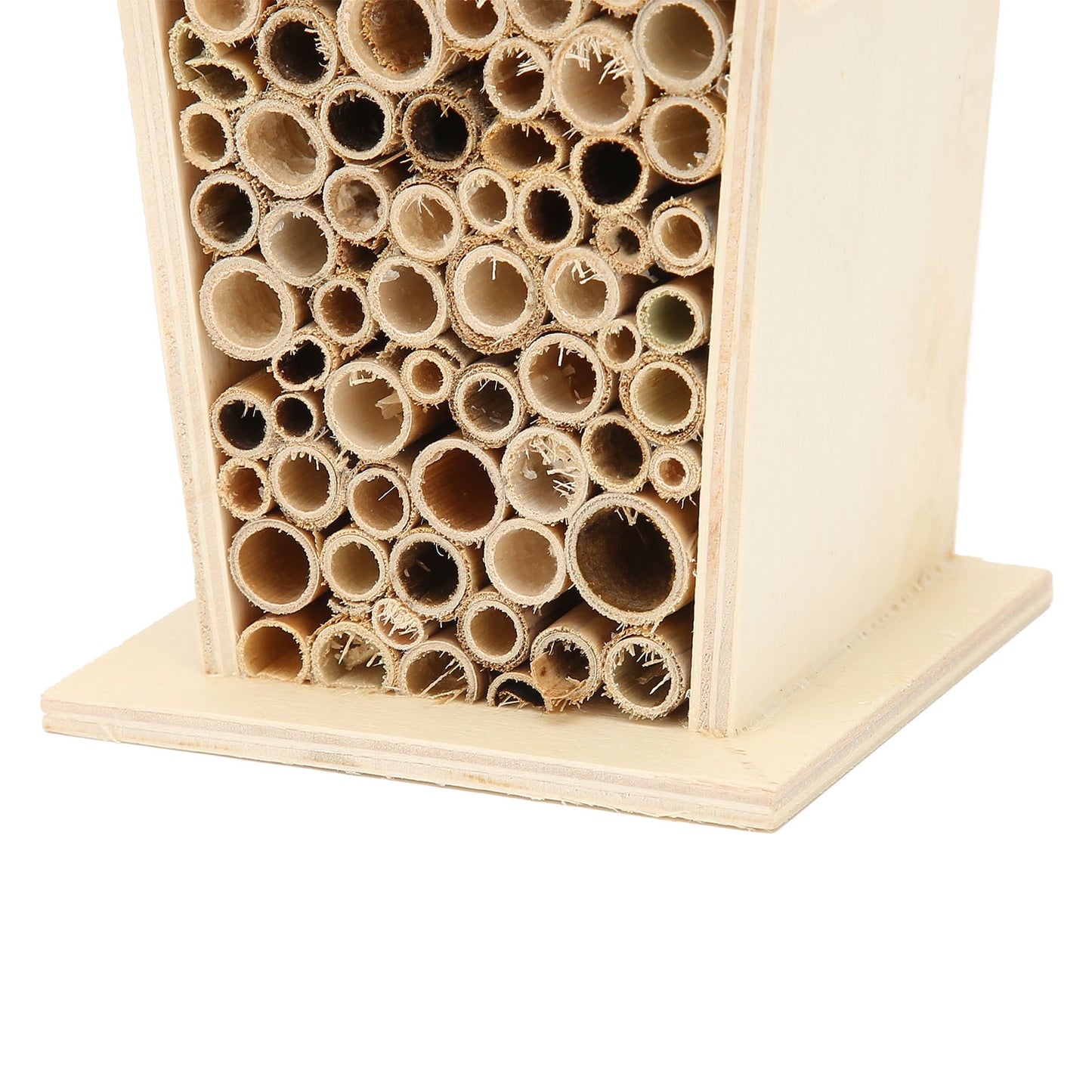 2PCS Wooden Bee House, Bee Hive Nest Houses for Pollinating Bees Mason Bees Wood Bee Room Hotel Shelter Nests Box for Outdoor Parks Garden Decoration