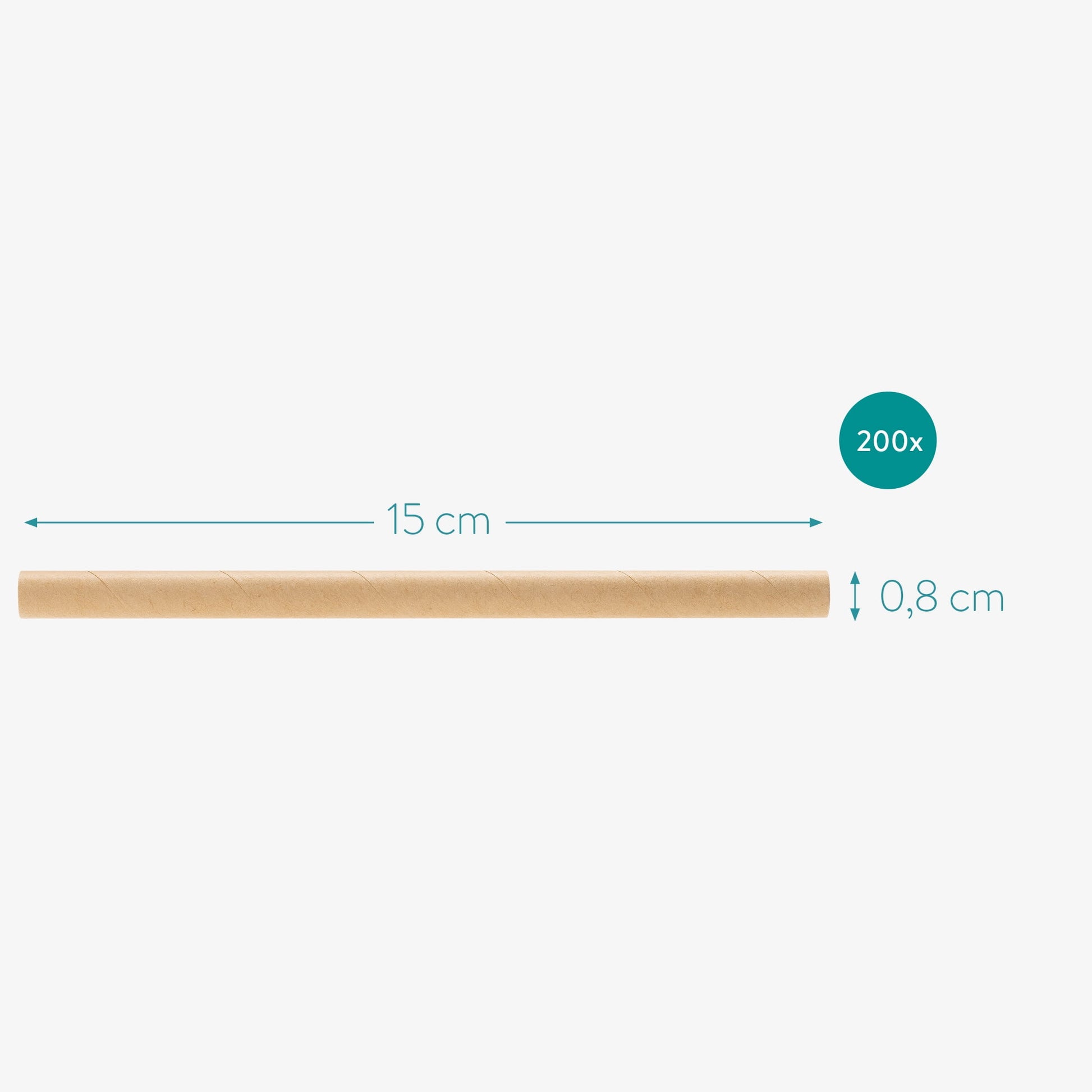 Navaris Cardboard Bee Nesting Tubes (Pack of 200) - 6" Long x 5/16" Diameter Tube for Mason Solitary Bees - For Filling Insect Hotels and Bug Houses