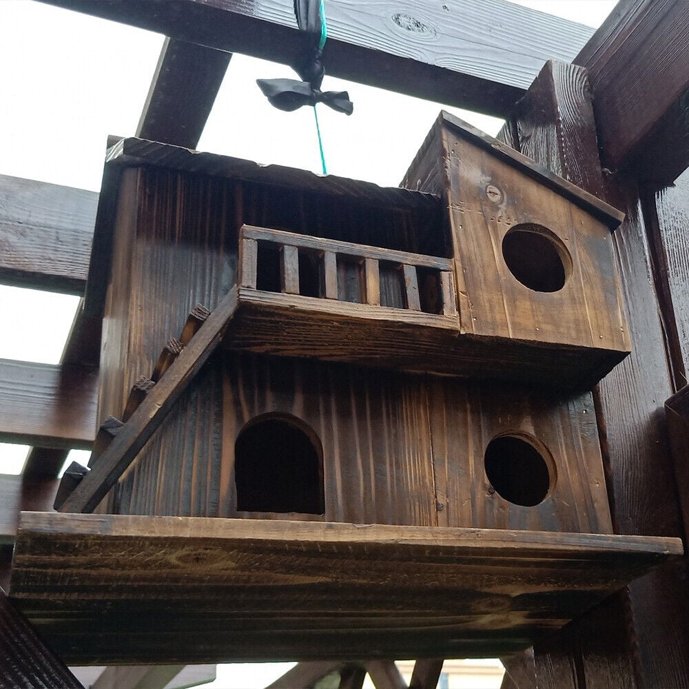Squirrel House Nesting Box Bird Nature Animals Safety Wooden Nest Protector USA