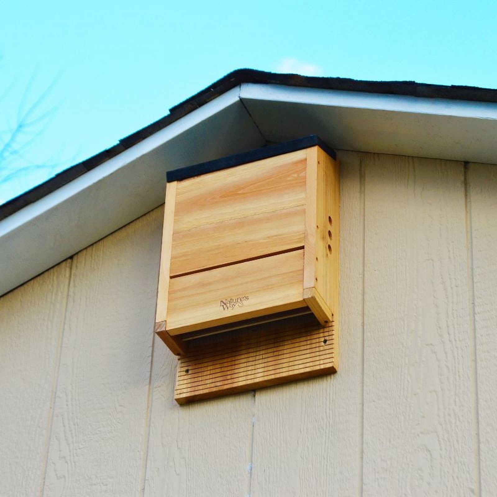 Nature's Way Bird Products Cedar Bat House, 3-Chamber, Brown