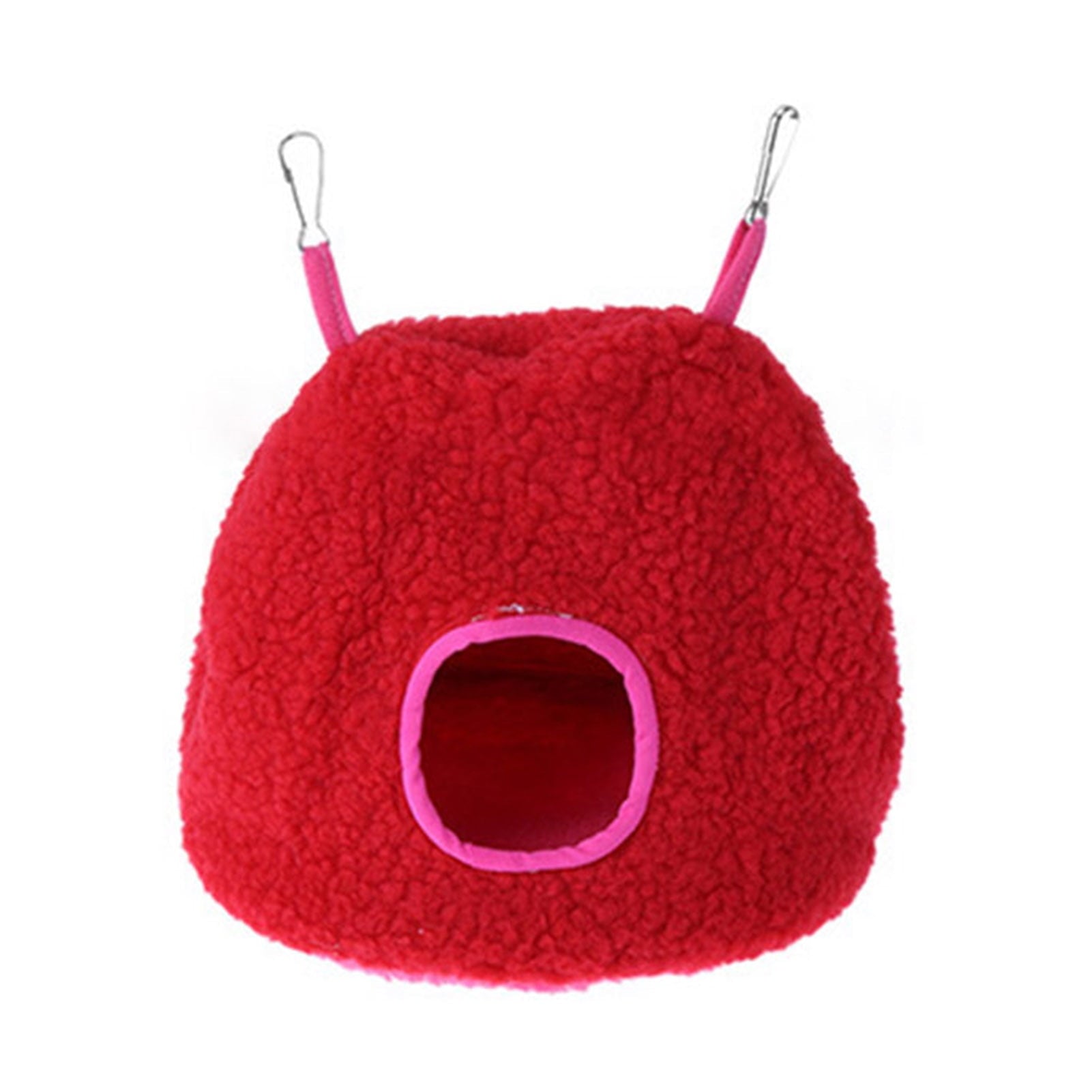 Large Winter Warm Bird Nest House, Fluffy Parrots Bird Bed for Cage Hanging Hammock Plush Shed Hut Hideaway Hut for Parakeets African Grey Cockatoos Cockatiels Lovebird