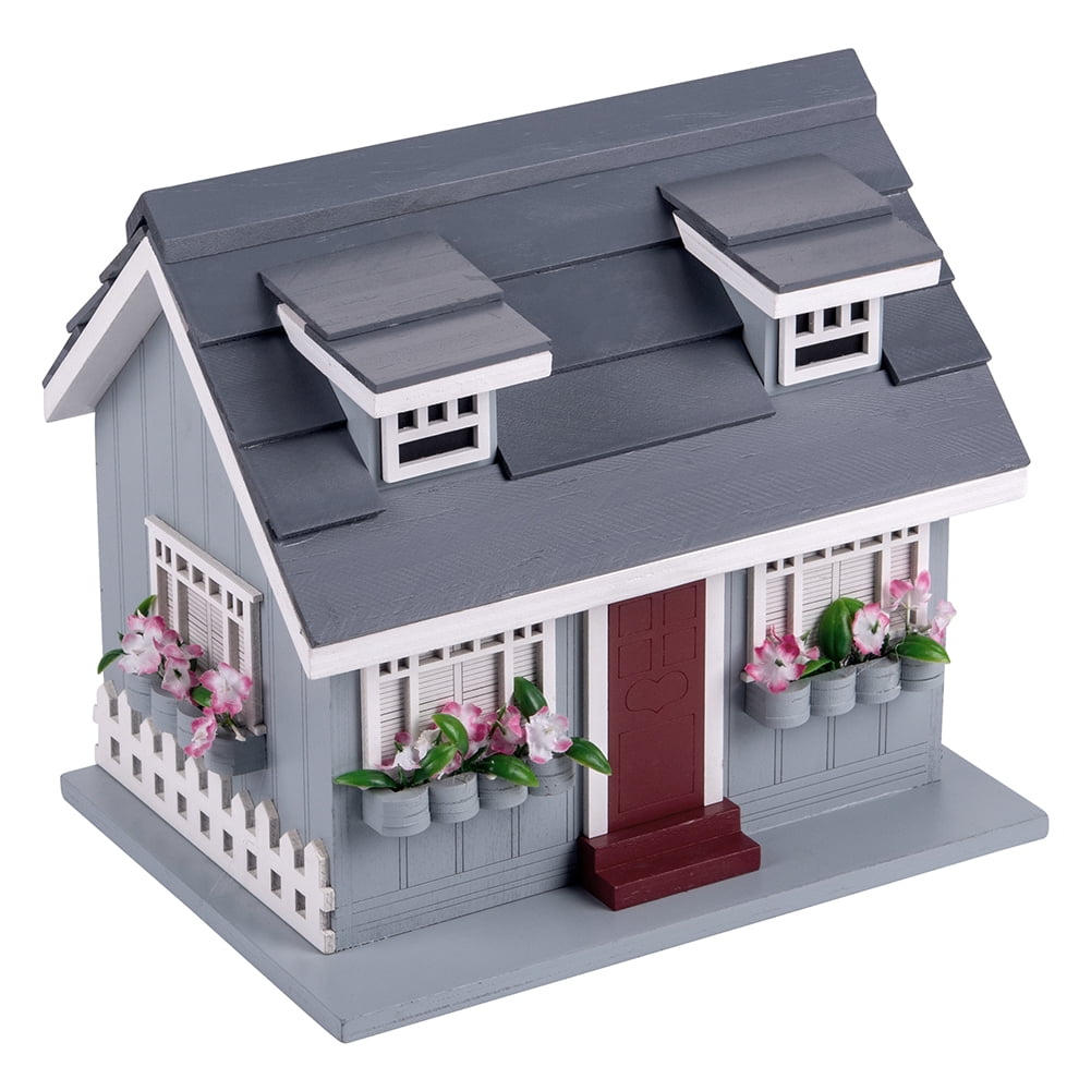 Modern Home Outdoor Handmade Wooden Birdhouse -  Garden or Backyard Décor for Wild Birds (Beach House)
