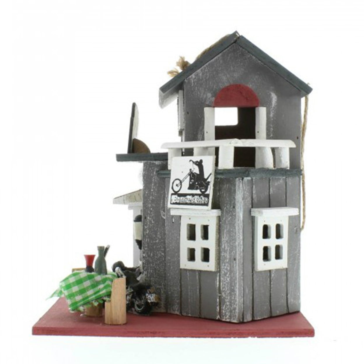 Home Decorative Biker Bar Highway Hide Away Bird House