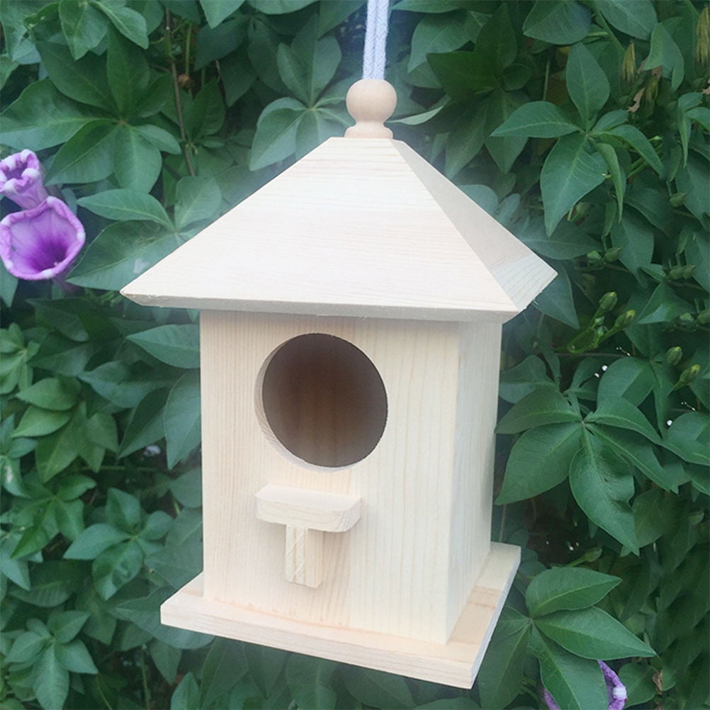 Creative Beige Bird Cage for Small Birds Comfortable Living Place with Plastic Material 7.5 Inch
