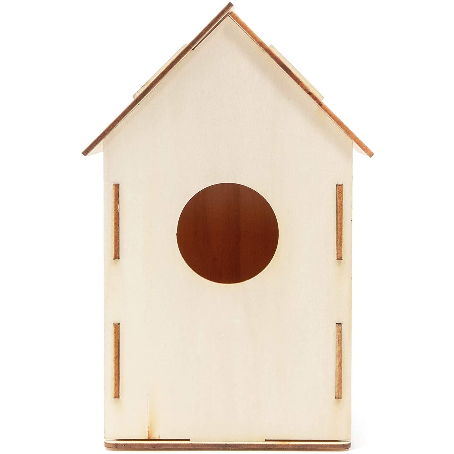 Mini Wood Bird Houses for DIY Crafts (4 Designs, 8 Count)