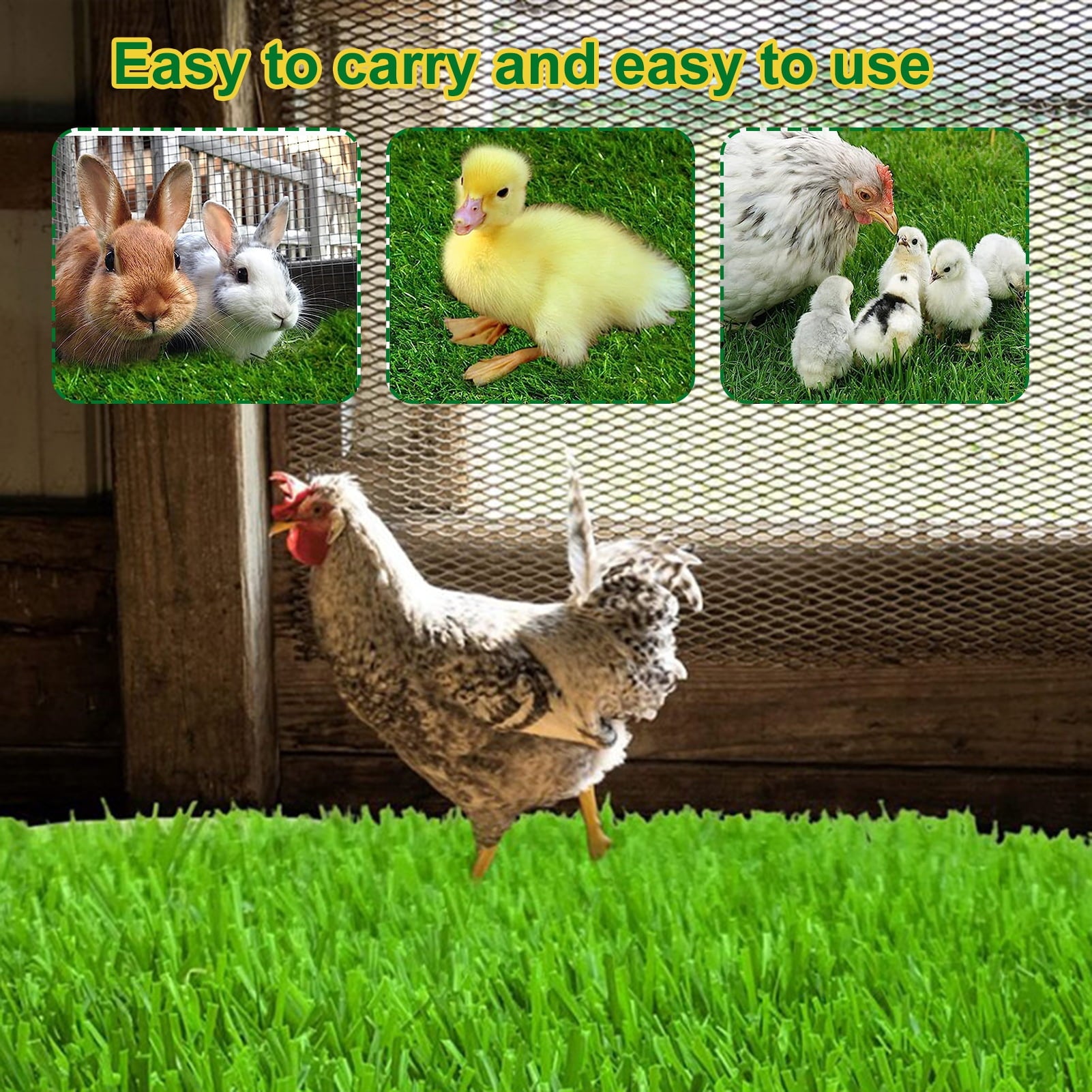 8Pcs Chicken Nesting Box Pads for Laying Eggs - Washable Hen Nesting Pads for Chicken Farm, Artificial Grass Chicken Bedding Rug Carpet Synthetic for Garden Lawn Indoor Outdoor