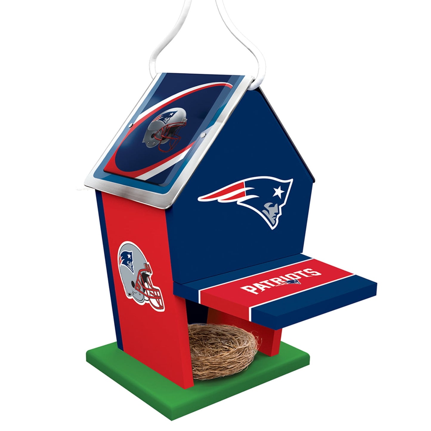 MasterPieces Officially Licensed NFL New England Patriots outdoor wood birdhouse!