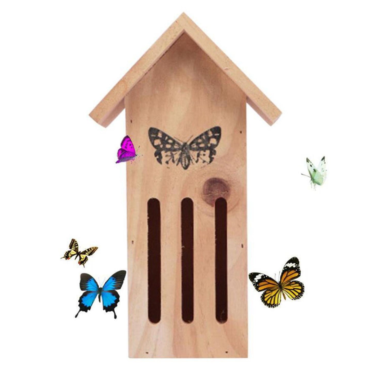 Wooden Butterfly House fs. Provides a for, Protect from Predators and Harsh Weather Conditions. Attractive