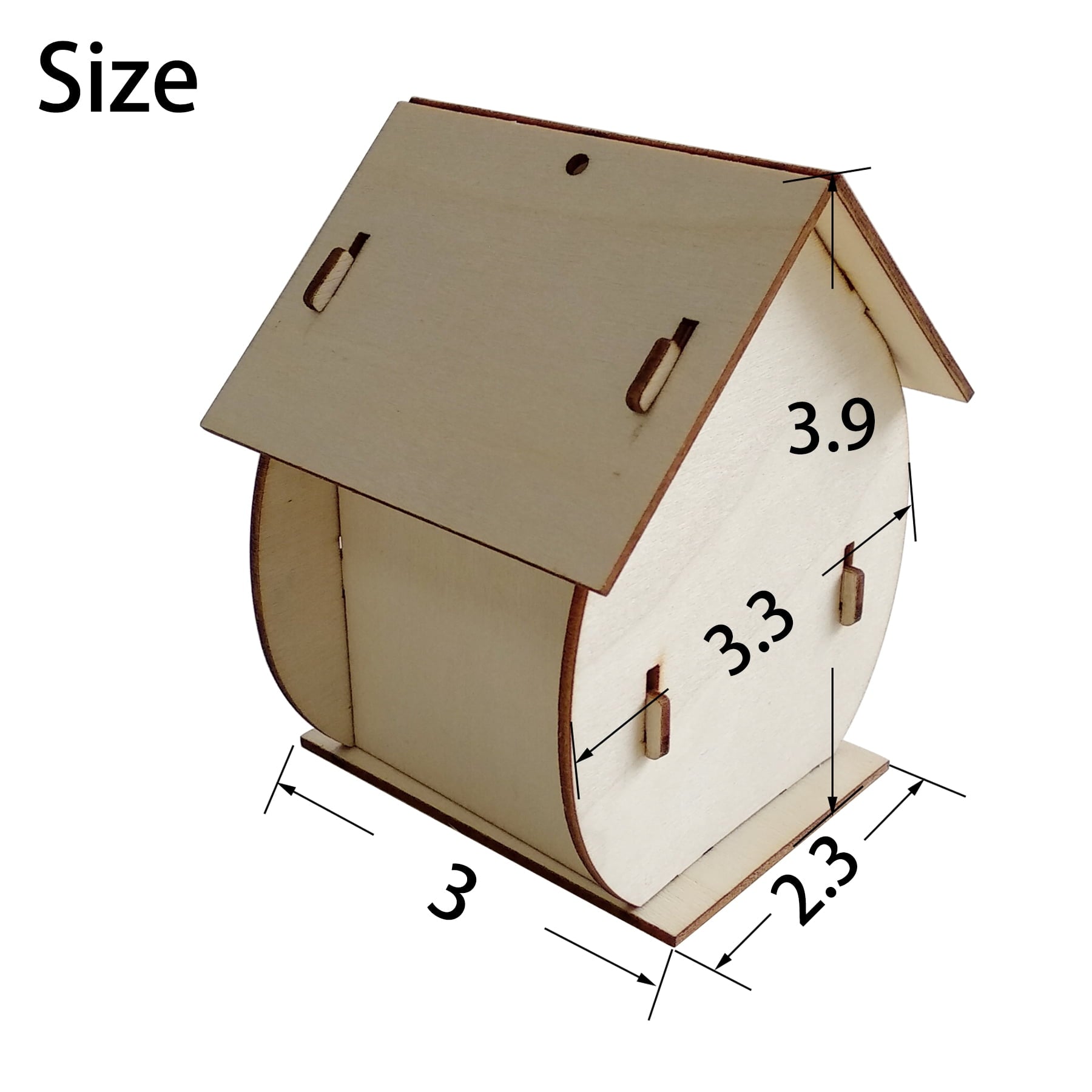 KHAMPA [2 Pack] DIY Wooden Birdhouse Kits Wooden Birdhouses Unpainted Natural Unfinished Wood Birdhouse to Paint Mini Bird Nest for DIY Crafts, Indoor Outdoor Bird House