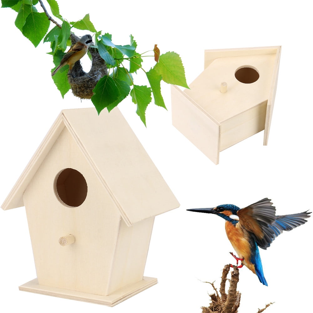 Clearance! SDJMa Wooden Birdhouse Creative Wooden Hanging Bird House for Small Bird DIY Bird Cage Making for Decoration Savings !
