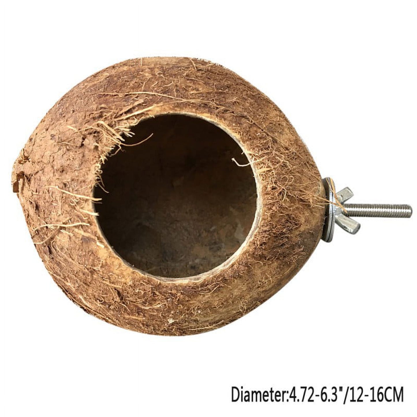 Pet Bird Coconut Shell Nest House Hut Cage Feeder Pet Parrot Parakeet Toys