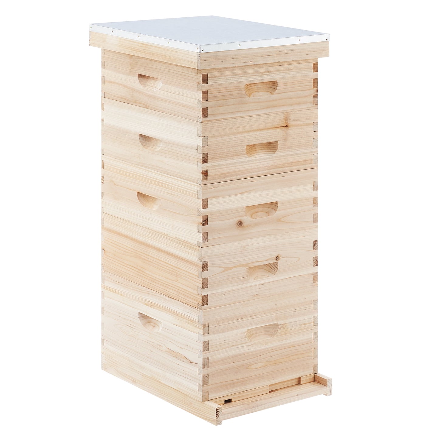 Bee Hive Boxes Starter Kit, Langstroth Beehive for Bee Keeping, 5 Layer Bee House with 4 Medium Storage Boxes & 1 Deep Brood Box, Beekeeping Supplies
