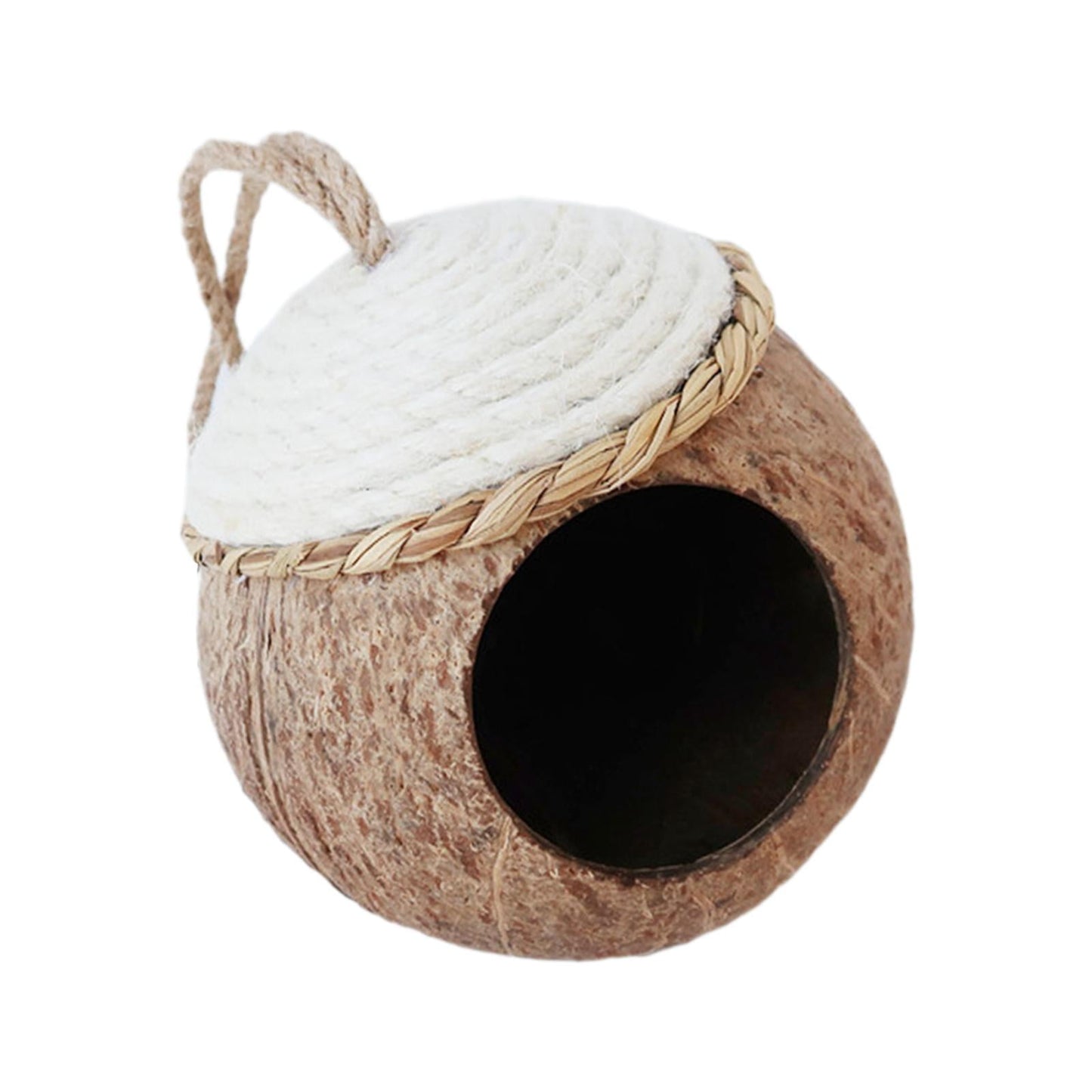 perfeclan Coconut Shell Birds Nest, Hanging Bird House, Outside Birds Hut,Small Animals House, Bird Cage for Budgies Parakeet Canary