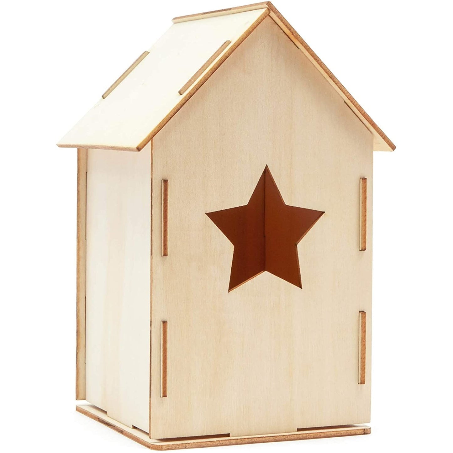 Mini Wood Bird Houses for DIY Crafts (4 Designs, 8 Count)