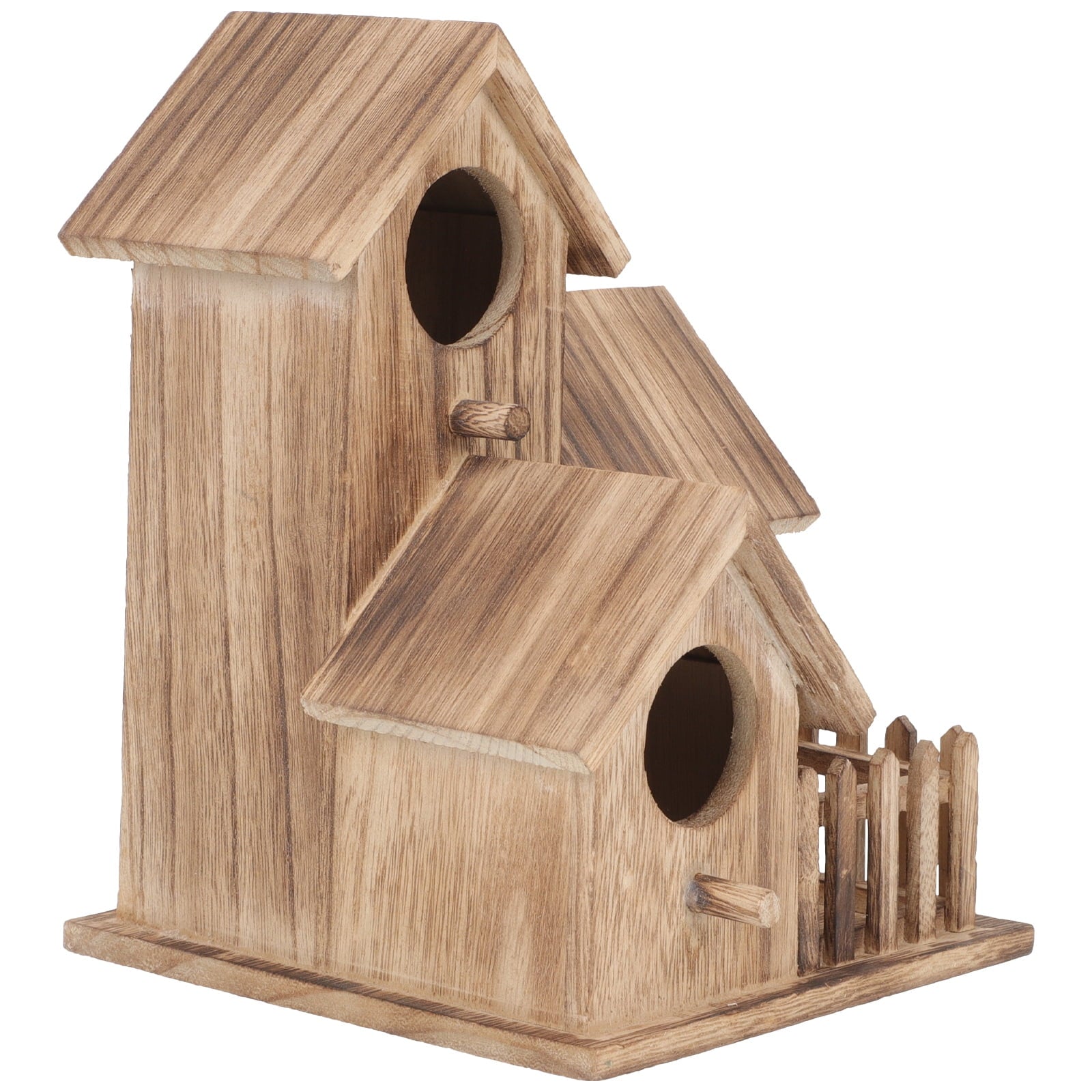 Free Standing Bird Feeder,Cockatiel Nesting House Outdoor Bird House Outdoor Garden Bird House Wood Parakeet Nest