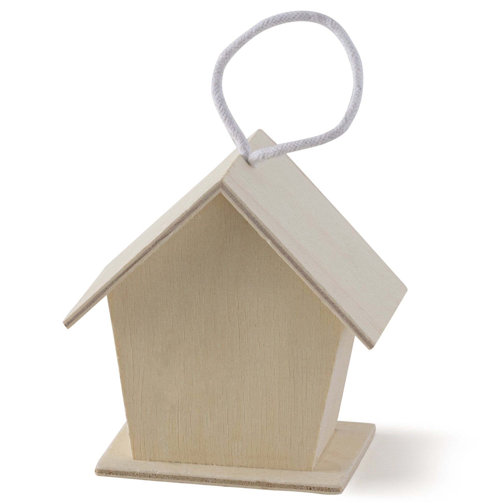 3.7" Wooden Heart Birdhouse by Make Market - Unfinished Hanging Birdhouse Made of 100% Wood - Bulk 8 Pack