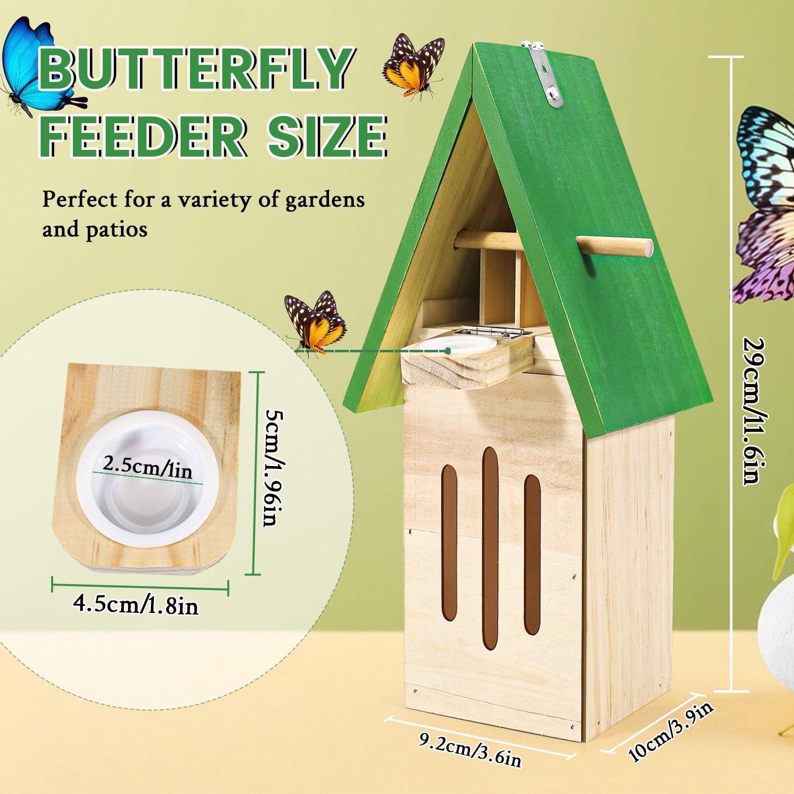 Butterfly Houses for The Garden, Butterfly Feeders for Outdoors Hanging, Butterfly House and Feeder for Garden Decoration