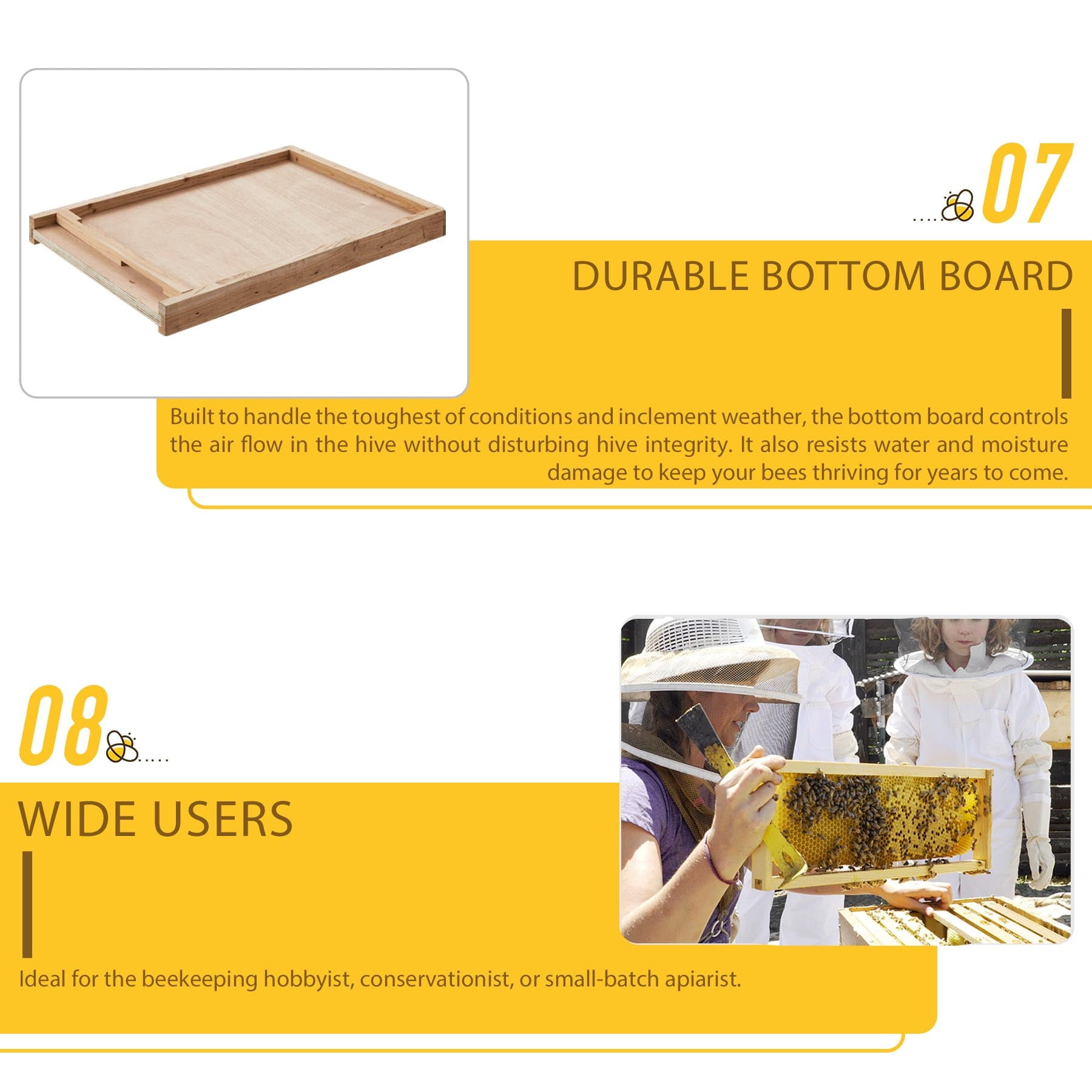 Premium Langstroth Bee Hive 8 Frame 2 Deep 2 Medium, All Frames & Foundations Included