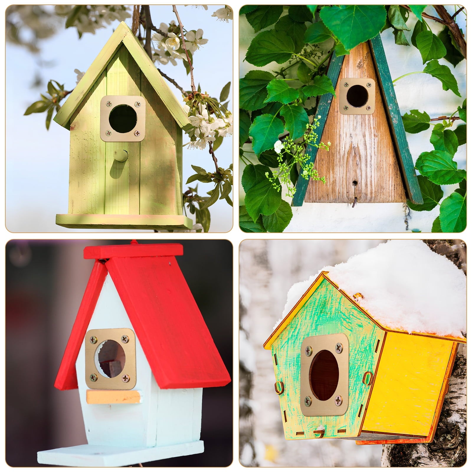 Sold 8 Pcs Bluebird House Predator Guards Bird House Hole Protector Copper Birdhouse Guard Bird House Protect