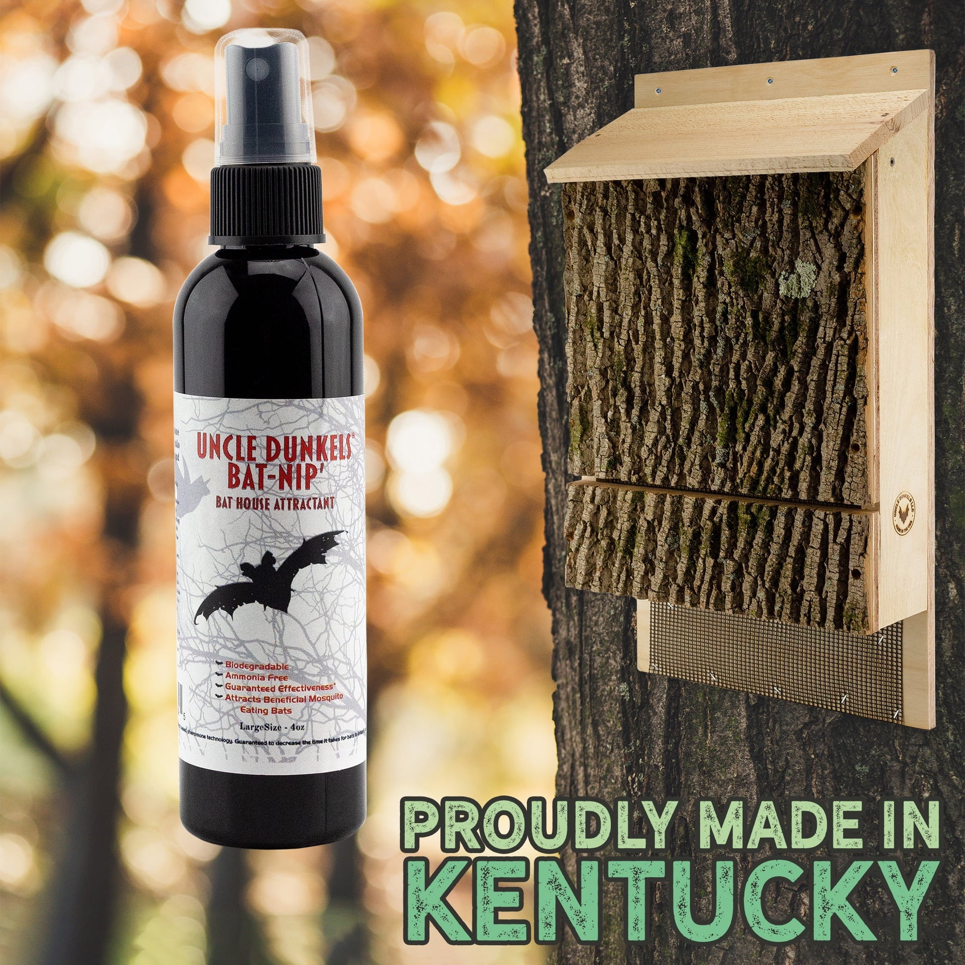 Uncle Dunkels All-Natural Bat-Nip’ Pheromone Spray; 4 Fluid Ounces Bat House Attractant Spray