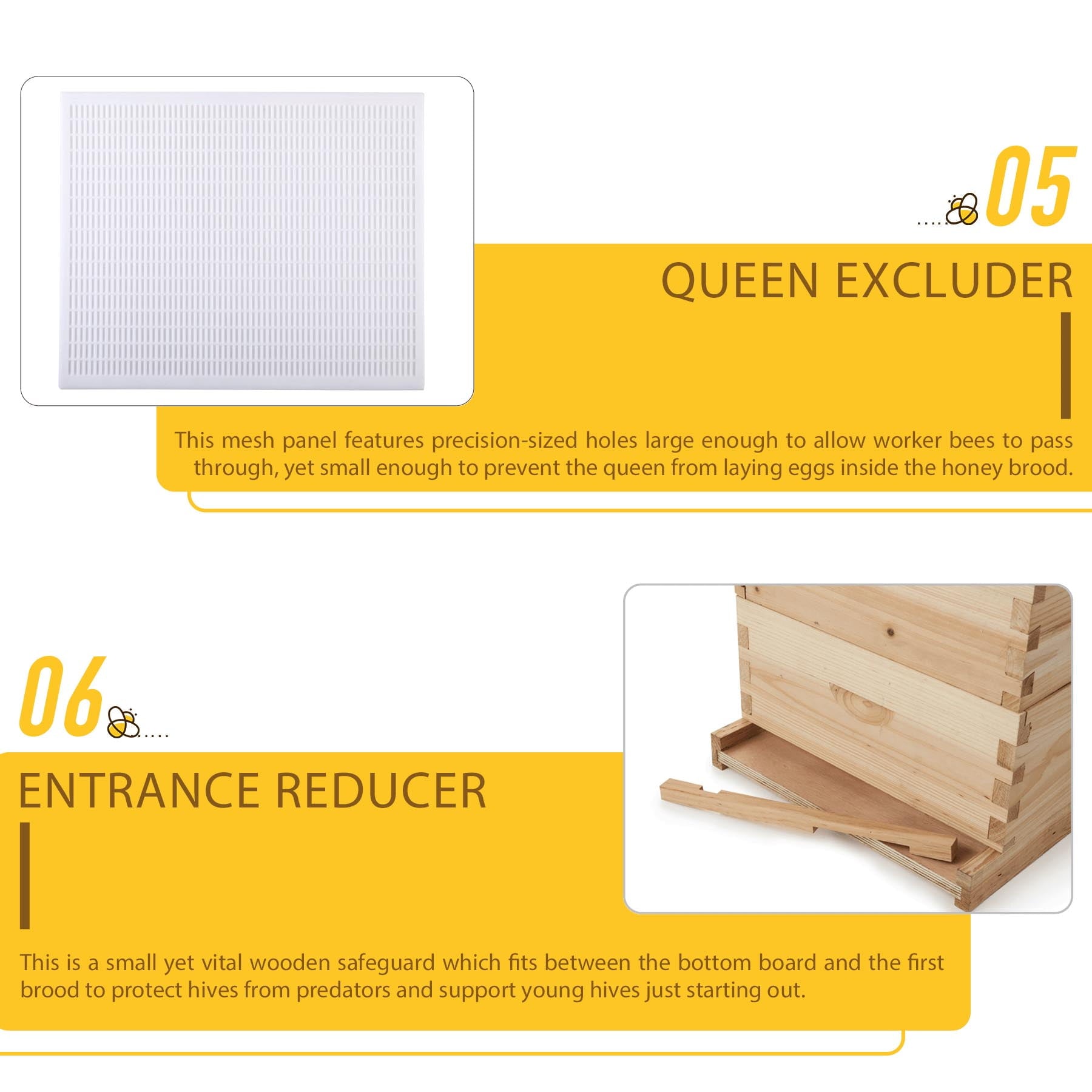 Premium Langstroth Bee Hive 8 Frame 2 Deep 2 Medium, All Frames & Foundations Included