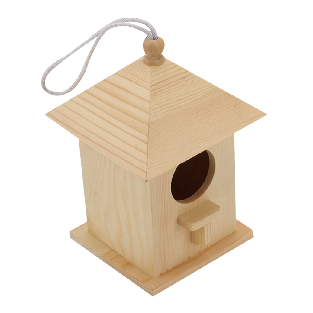 Creative Beige Bird Cage for Small Birds Comfortable Living Place with Plastic Material 7.5 Inch