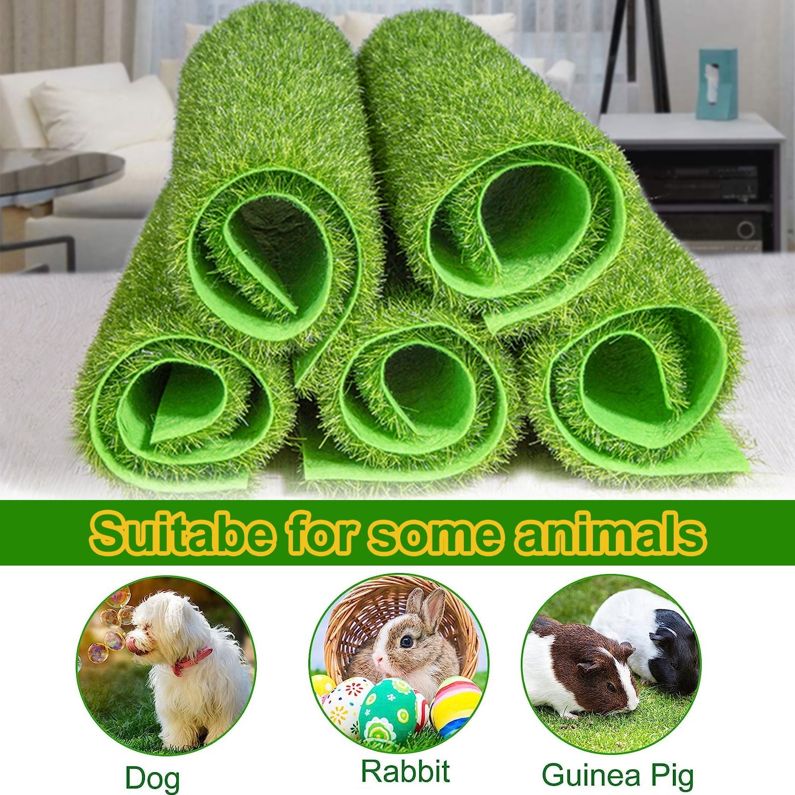 8Pcs Chicken Nesting Box Pads for Laying Eggs - Washable Hen Nesting Pads for Chicken Farm, Artificial Grass Chicken Bedding Rug Carpet Synthetic for Garden Lawn Indoor Outdoor