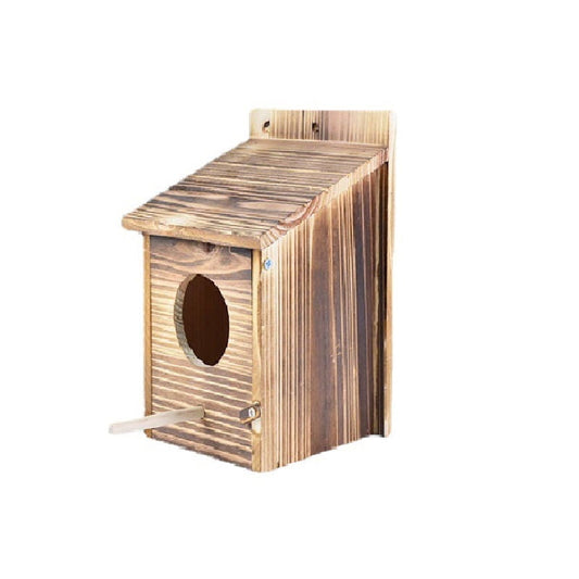 Bird House for Outside，Wooden Bluebird House，with Predator Guard Bird Nesting Box Wild Bird Watching, Finch Bluebird Cardinals Hanging Birdhouse Clearance Garden Country Cottage