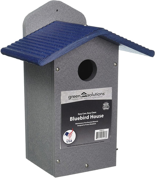 Birds Choice Rustic Recycled Bluebird Bird House - Blue