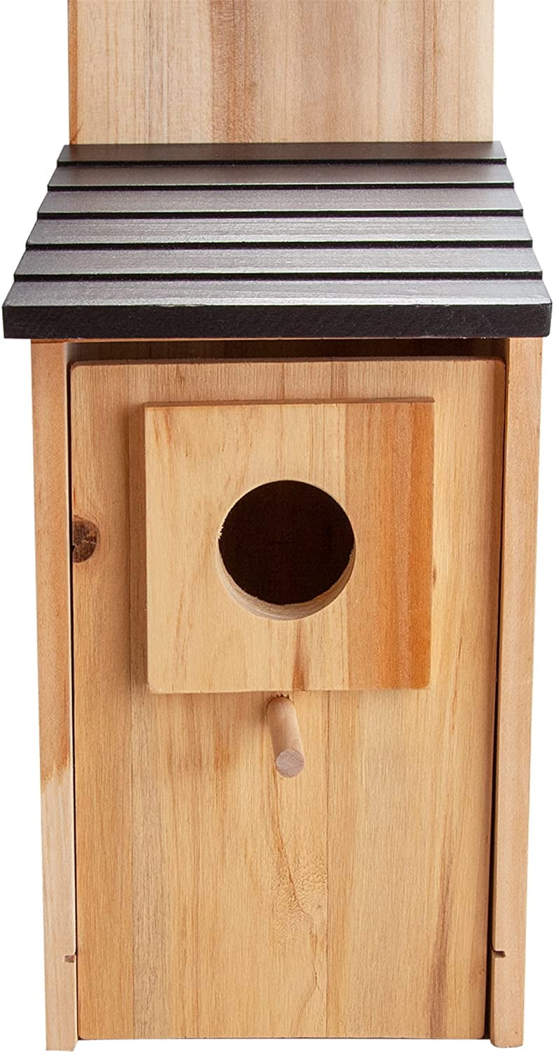 CARTMAN Cardinal Wooden Hummingbird Pole Mounted