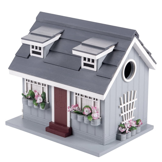 Modern Home Outdoor Handmade Wooden Birdhouse -  Garden or Backyard Décor for Wild Birds (Beach House)