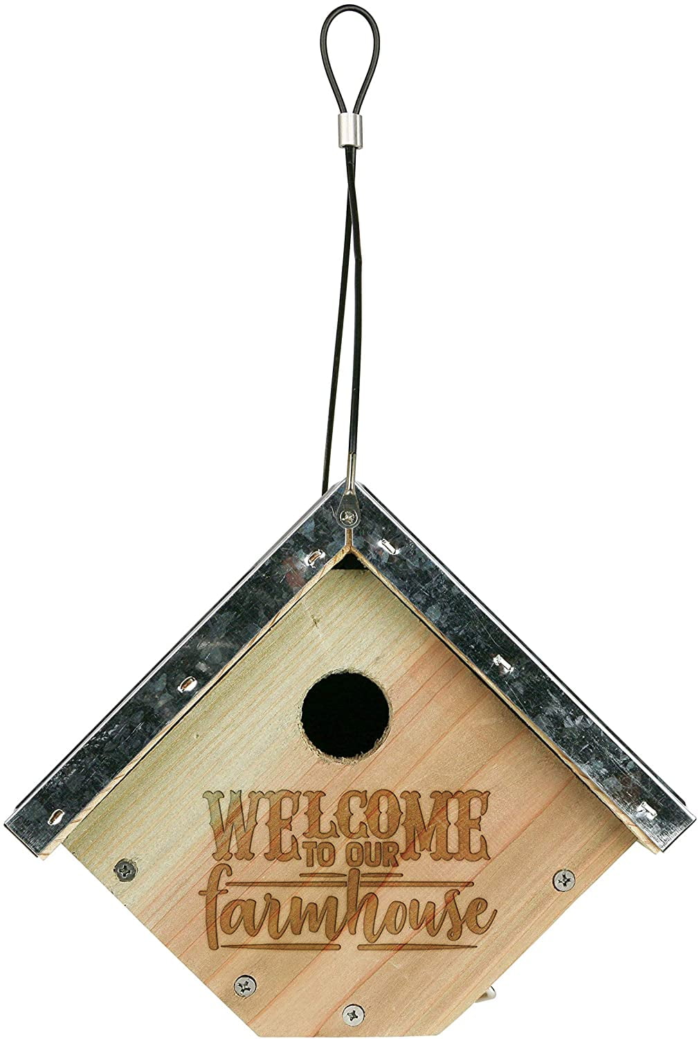 Natures Way Galvanized Weathered Cedar Wren House