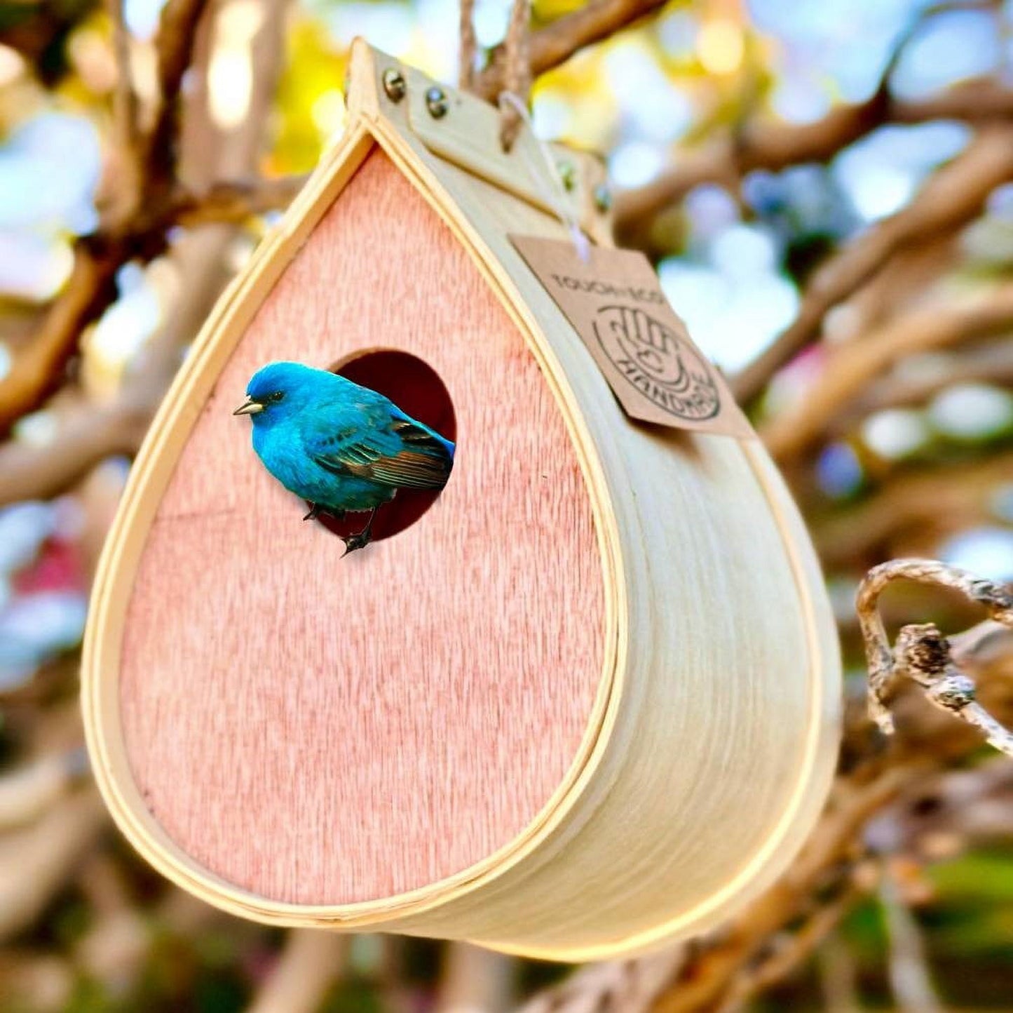 Pollinating Palace - Eco-friendly Handmade Natural Wood Hanging Habitat-Bird House