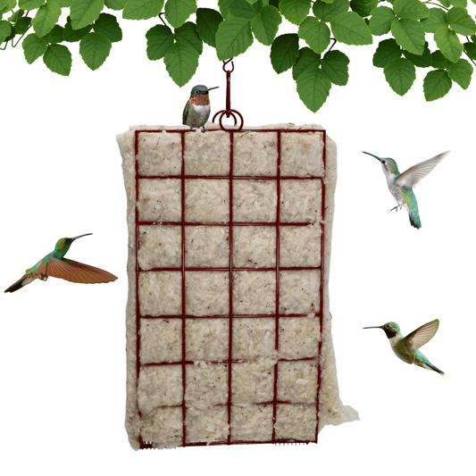 Songbird Essentials Bird House Bird Nesting Material Holder, Hummer Helper with Cotton Nesting Materials